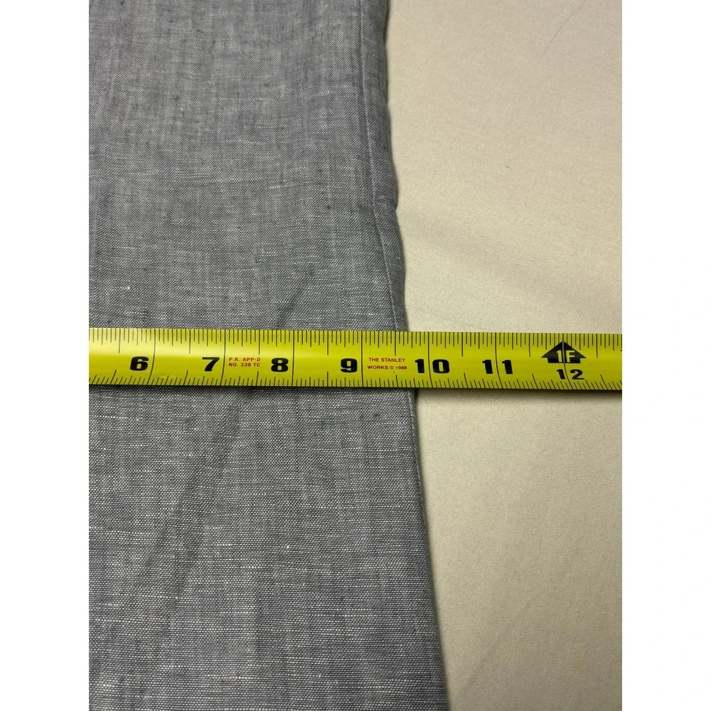 Banana Republic Martin Fit Grey 100% Linen Wide Trousers Pants Womens 8 W32‎ L33